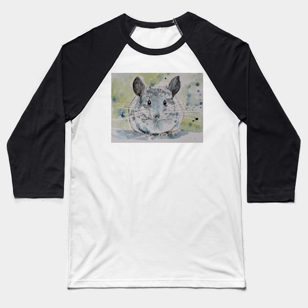 Chinchilla portrait. Baseball T-Shirt by DebTheZeb